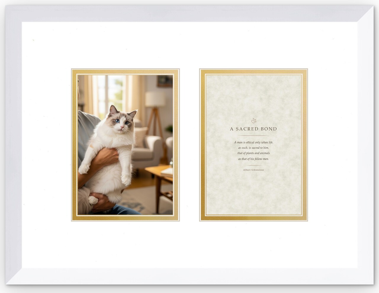 CustomPictureFrames.com Pet Memorial Frame - Multiple Sizes Made in the USA